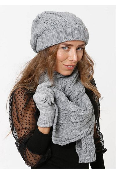 Wearflawless Set de eșarfe, bonete și mănuși din 3 piese de iarnă pentru femei