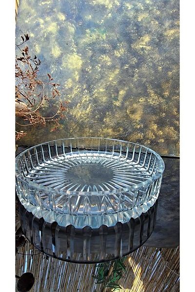 AYZ HOME Cut Crystal Presentation Bowl-Cookie-Salad Bowl