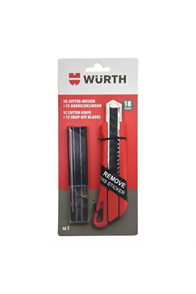 Würth 18 mm. Falçata Maket Bıçağı + 13 Yedek Bıçak Set