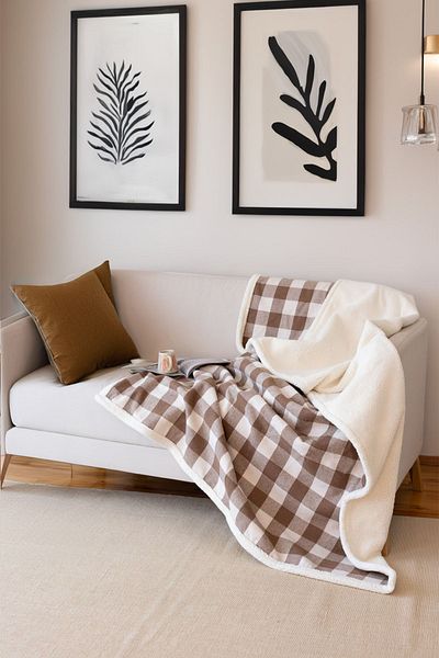 Tekstil Home Κουβέρτα τηλεόρασης Welsoft πολλαπλών χρήσεων διπλής κατεύθυνσης με σχέδιο Scotch καρό 160x200 cm