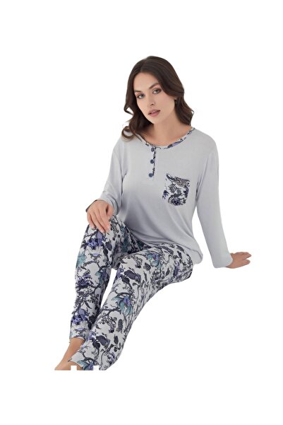 Olivera Long Sleeve Personality Pajama Set - Dfn1432