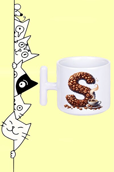 Generic Brand 1009 COFFEE LETTER S THEME DESIGN PRINTED WHITE MUG CUP