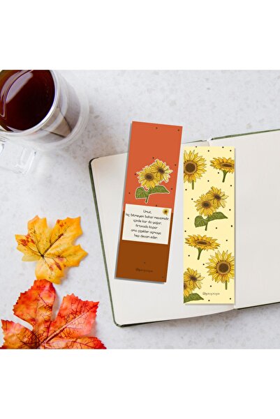 Fatofotofan Sunflower Themed 2-Piece Bookmark
