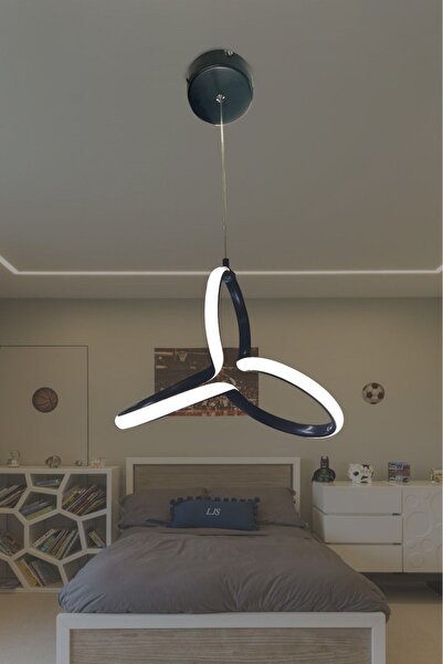 Genel Markalar Modern Siyah Yonca Led Avize, Antre ve Mutfak için şık tasarım