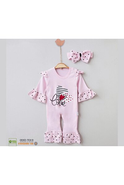 Little Pumpkin Baby Girl Spanish Bang Jumpsuit with Hair Band