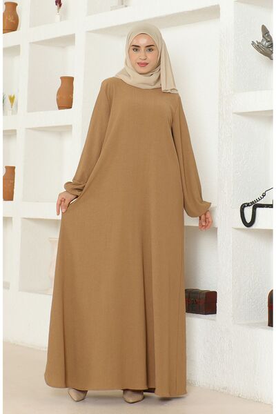 sefamerve Šaty Mink Mevlana – zavinutá látka, elastický rukáv 1025-04