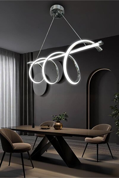 RSCOLLECTIONS Meridyen Kıvrım Yemek Masası Avize