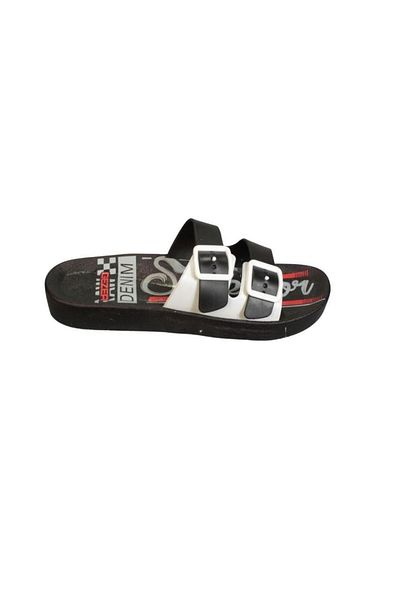 GEZER Men's Waiter Double Buckle Non-Slip Sole Pool Garden Slippers Size 36-40