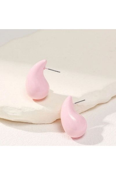 Duayen Design Pink Bottega Drop Earrings