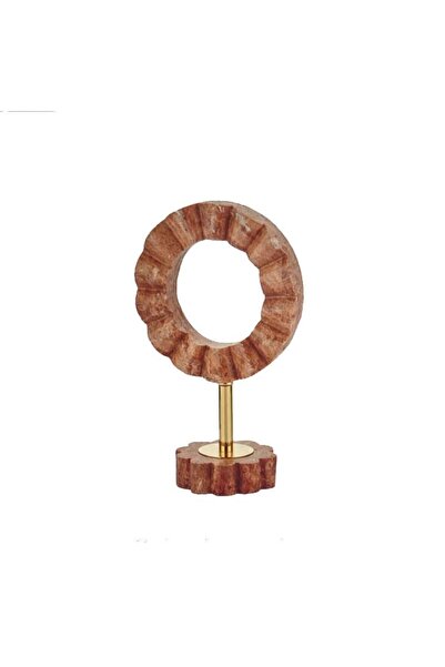 Evza Red Travertine Honeycomb Decor Small