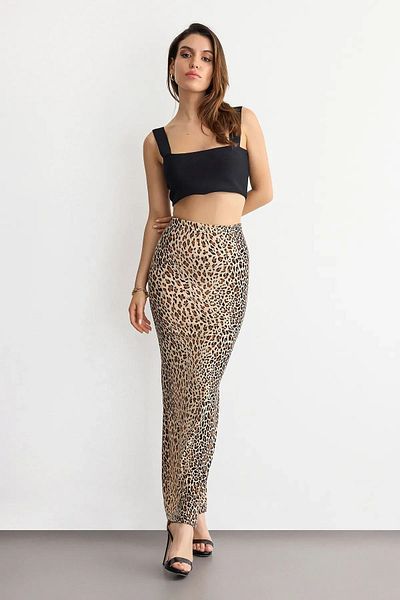 Hiccup Fusta lungă cu dungi laterale cu model animal