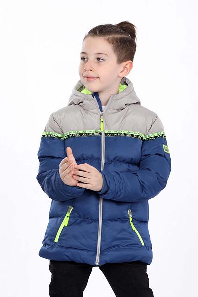 VODENS Boy's Blue Water Repellent Jacket with Fleece Inner Thick Pieces