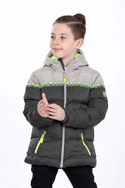 VODENS Boy - Fleece Anthracite Water Repellent Thick Piece Coat