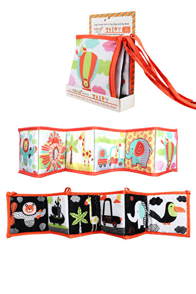 Carnival Baby&Kids Yüksek Kontrastlı Katlanır Aktivite Kitabı - Karın Zamanı (Tummy Time) Oyun Kitabı