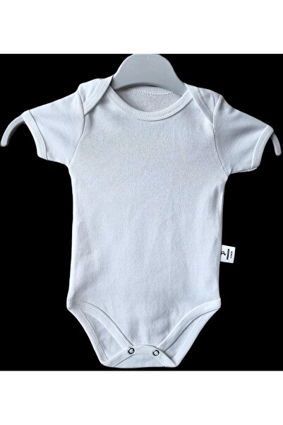 Bebek Basic Pamuk Penye Bisiklet Yaka 5 Li Kısa Kol Body Zıbın Hediye Bebek Mama Önlüğü