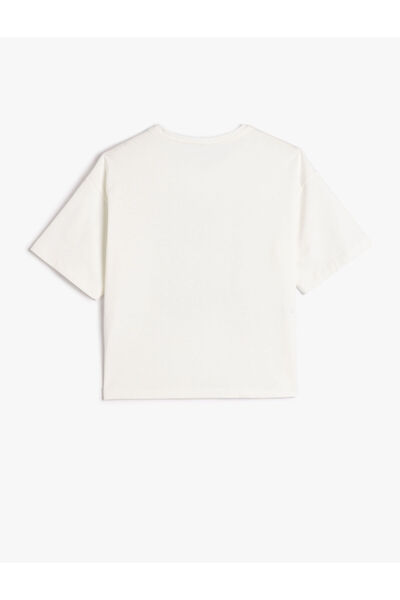 Koton Bawełniana koszulka z nadrukiem Atatürka – krótki rękaw, okrągły dekolt