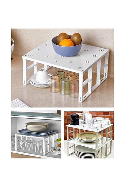 EVDEKOR 4 τεμάχια Organizers Μεγάλο ντουλάπι Organizer Μεταλλικό ράφι, ράφι για φλιτζάνια, ράφι οργάνωσης