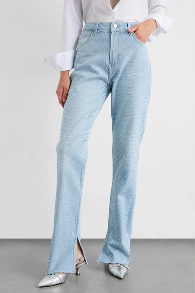 Hiccup Pantaloni cu tăietură în talie normală Stone Straight Fit