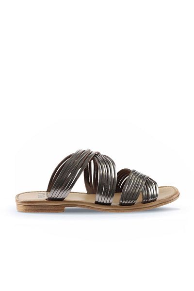 Bueno Shoes Γυναικείες παντόφλες Bright Tan Leather - Flat Design 01wu3422