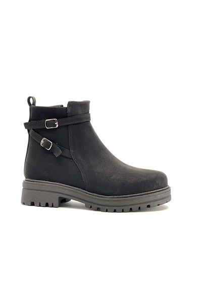 Kids Club Shoes Ayakdaş 5012 Rubber Flat Sole Γυναικείες Μπότες ΜΑΥΡΟ
