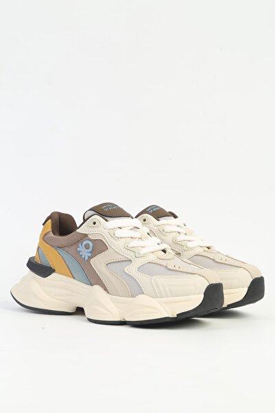 Benetton ® Bej Haki Kadın Spor Ayakkabı İTHAL BNI-11121