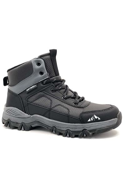 Cool Alfa Black Rubber Sole Non-Slip Softshell Outdoor Boots