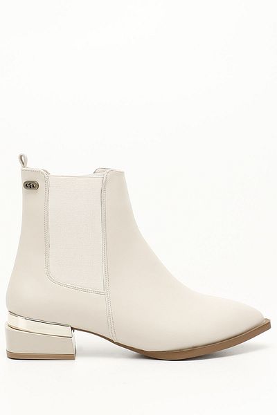 GÖNDERİ(R) Women's / Girls' Leather Zippered Pointed Toe Chunky Heeled Chelsea Boots
