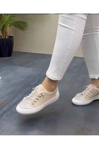 Hacıoğlu Ayakkabı Γυναικεία κομψά αθλητικά παπούτσια από πέτρα από υλικό Vollex Denim