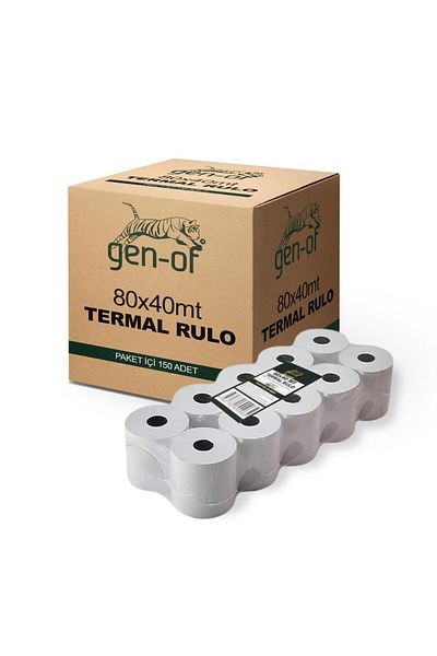 Gen-Of 80X40 Thermal Roller Pos Roller 150 Pcs (1 Box)