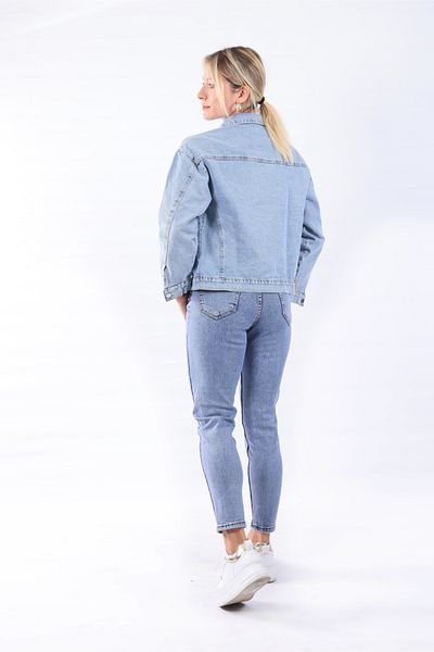 NEVEGE BUTİK JACHETĂ DE DENIM BRODAT CU MÂRGELE PENTRU FEMEI