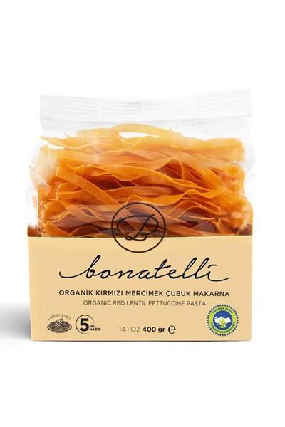 Bonatelli Organik Kırmızı Mercimek Çubuk Makarna 400 G