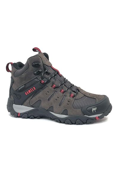 KCMN Gamelu Fight - Waterproof Leather Men's Boots, Rubber Sole, Outdoor Gray