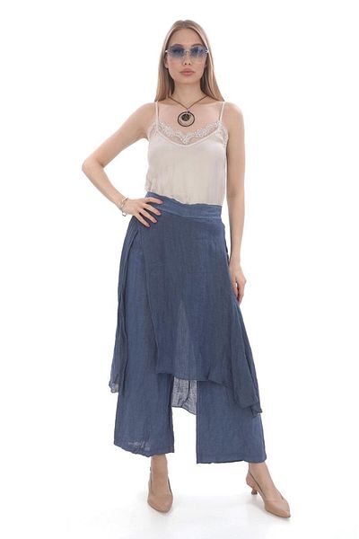Bohem Stil ITALIAN RAW LINEN TROUSERS SKIRT