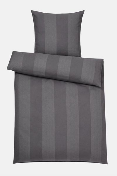 Tchibo Single Flannel Duvet Set 135 X 200 Cm, Grey