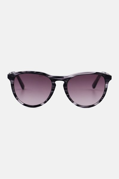 Lacoste Unisex L708S Round Sunglasses, Grey Marble
