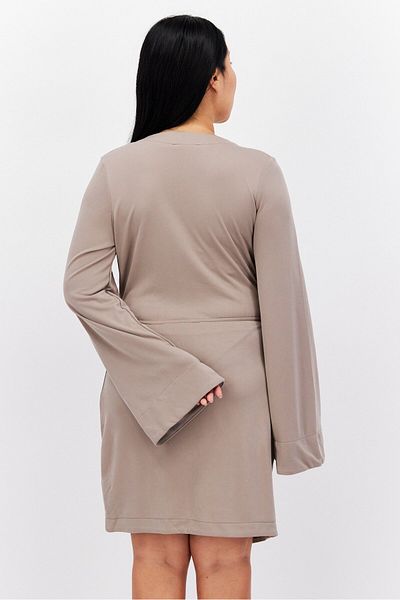 Reserved Women Plain Mini Dress, Taupe