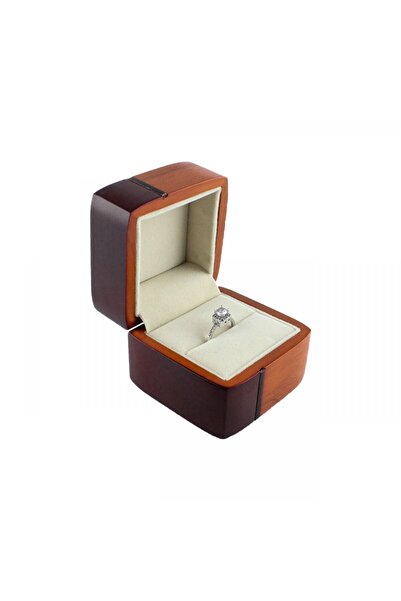 Entina Ahşap Yüzük Kutusu -Safran