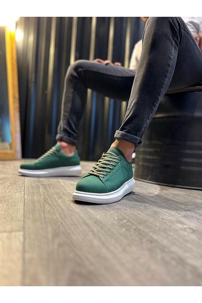 Knack Παπούτσια Casual με ψηλή σόλα 045 Πράσινη (λευκή σόλα)