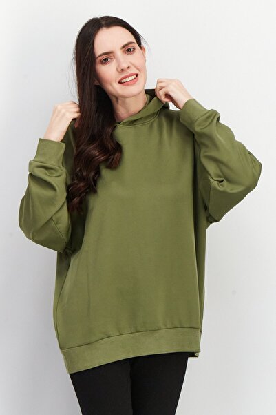 Fila Women Oversized Fit Long Sleeve Training Hoody, Loden Green