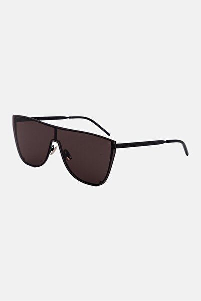 Saint Laurent Men SL1BMASK Shield Sunglasses, Black