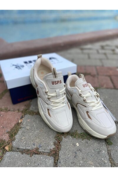 U.S. Polo Assn. يو اس بولو حذاء رياضي جلد أورتابتيك - إيزابيلا بيج 880368