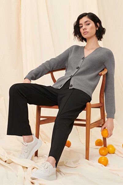 Tchibo بنطلون رياضي سادة للنساء، أسود