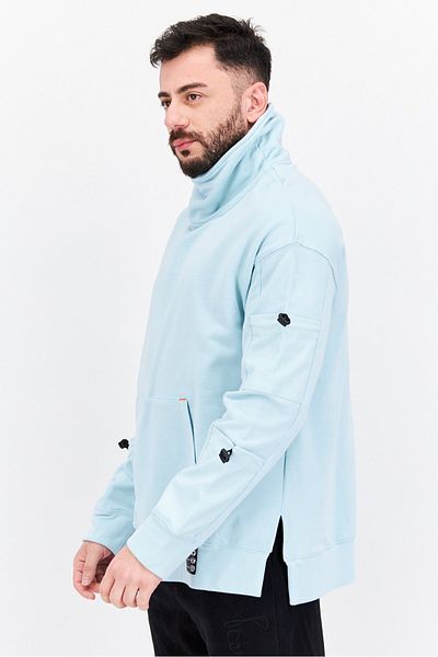 Tribe of 6 Men Sportswear Fit Long Sleeve Training Sweatshirt, Light Blue