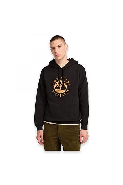 Timberland Tb0A6Vgt Черен мъжки суичър с ваканционна графика и качулка
