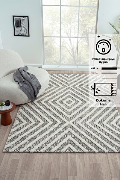 Konfor Halı Konfor Sevilla 5506 Bukle Yumuşak Örgü Modern Dokuma Halı