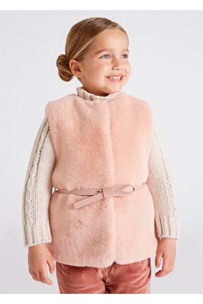 MAYORAL Female Child Fur Belt Vest 4312