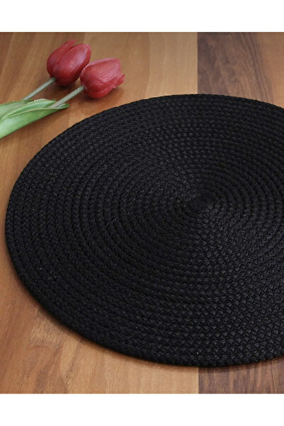 Yumak Dekor Grup 6 adet siyah supla /Amerikan servis lüx sunum tabak altlığı