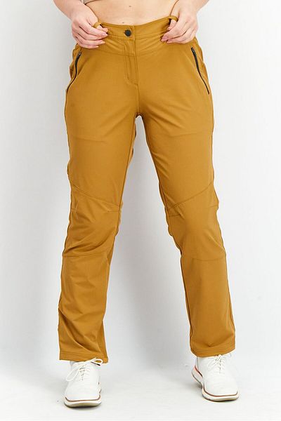 Tchibo Women Regular Fit High Rise Soft Shell Solid Pants, Brown