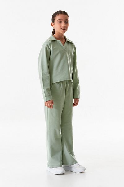Fulla Moda Basic Polo Collar Elastic Waist Girl's Suit