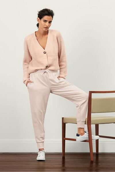 Tchibo Women Sportswear Fit Plain Track Pants, Beige